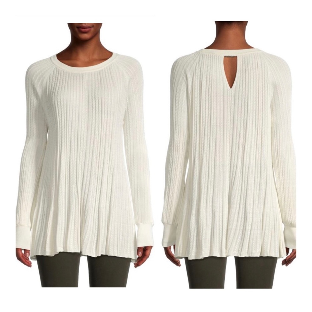 Elie Tahari Women’s Cable Knit Silk White Sweater Size Large NWT